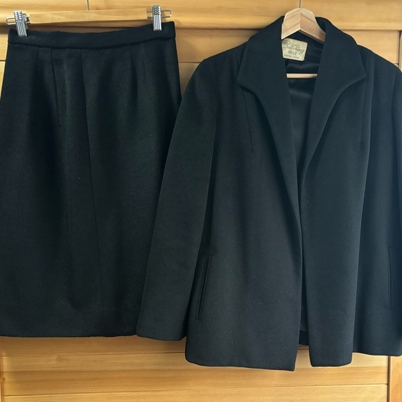 Vintage Blin + Blin Utah Tailoring Mills 40s Two Piece Skirt Jacket Suit French - Picture 15 of 15